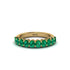 10 Stone Emerald Oval Cut Wedding Band Ring - Harriet No. 4